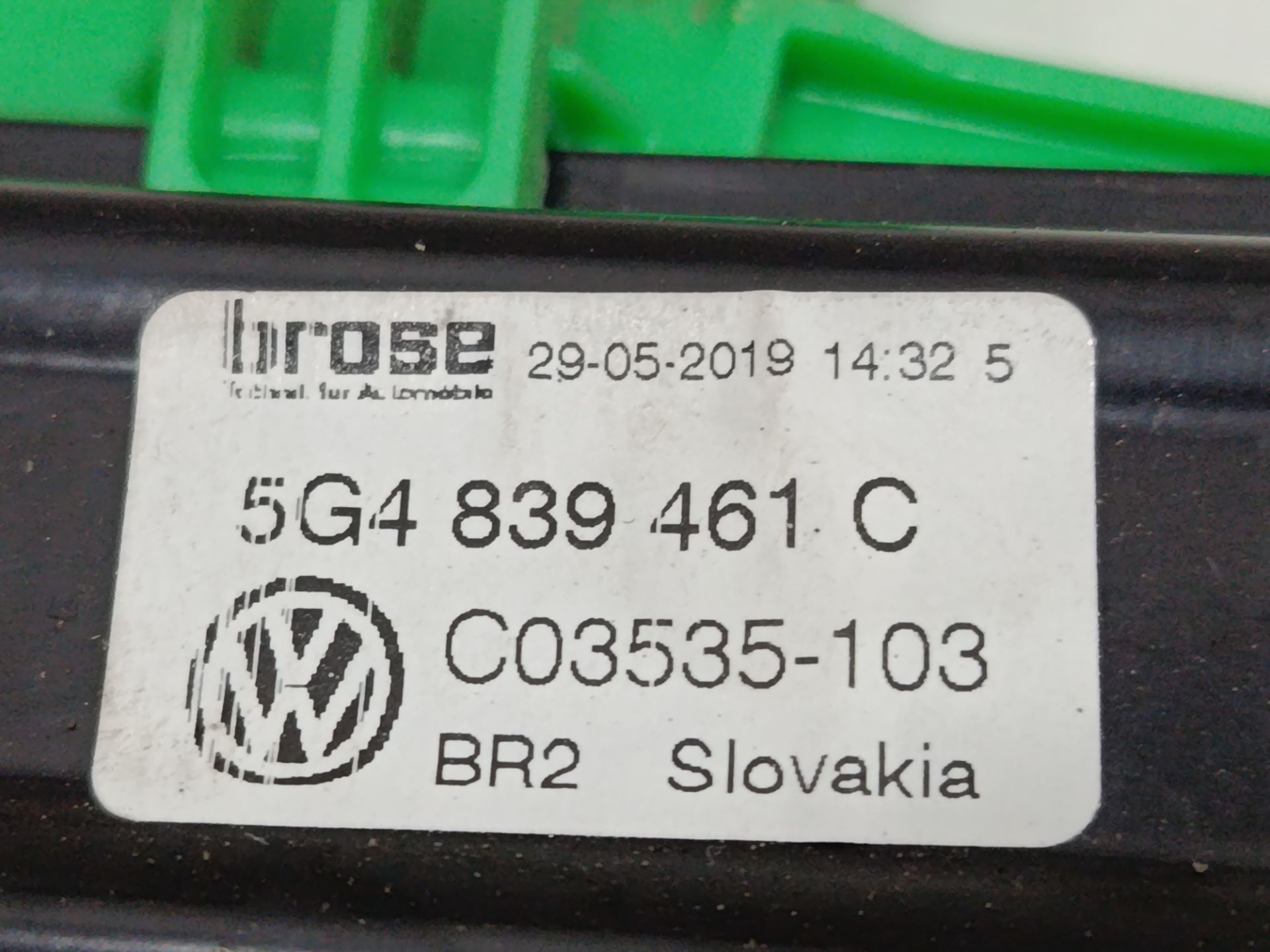 ELEVALUNAS TRASERO IZQUIERDO VOLKSWAGEN GOLF VII SPORTSVAN Advance