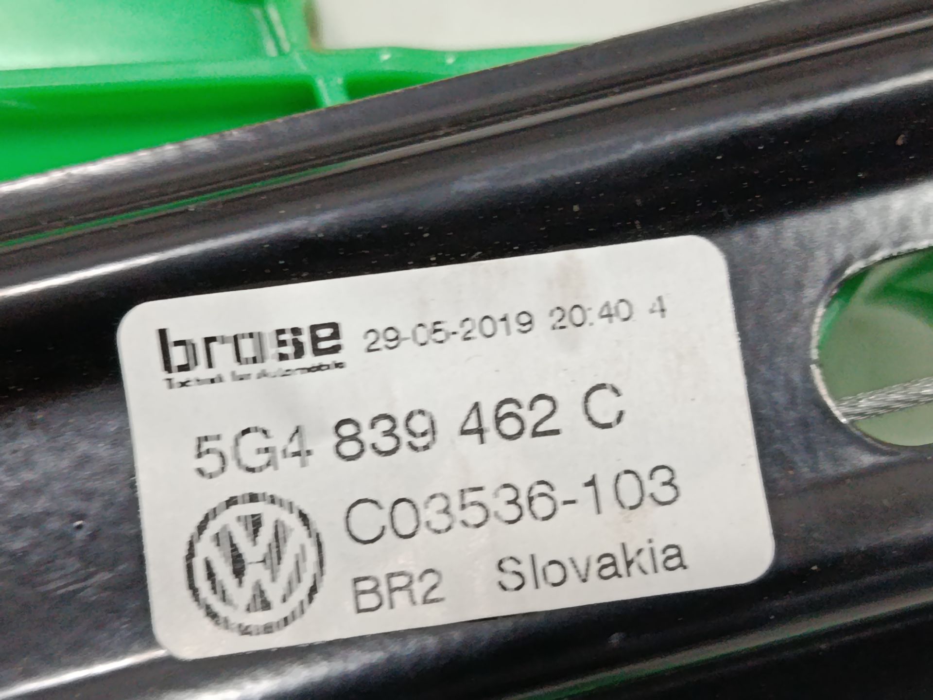 ELEVALUNAS TRASERO DERECHO VOLKSWAGEN GOLF VII SPORTSVAN Advance
