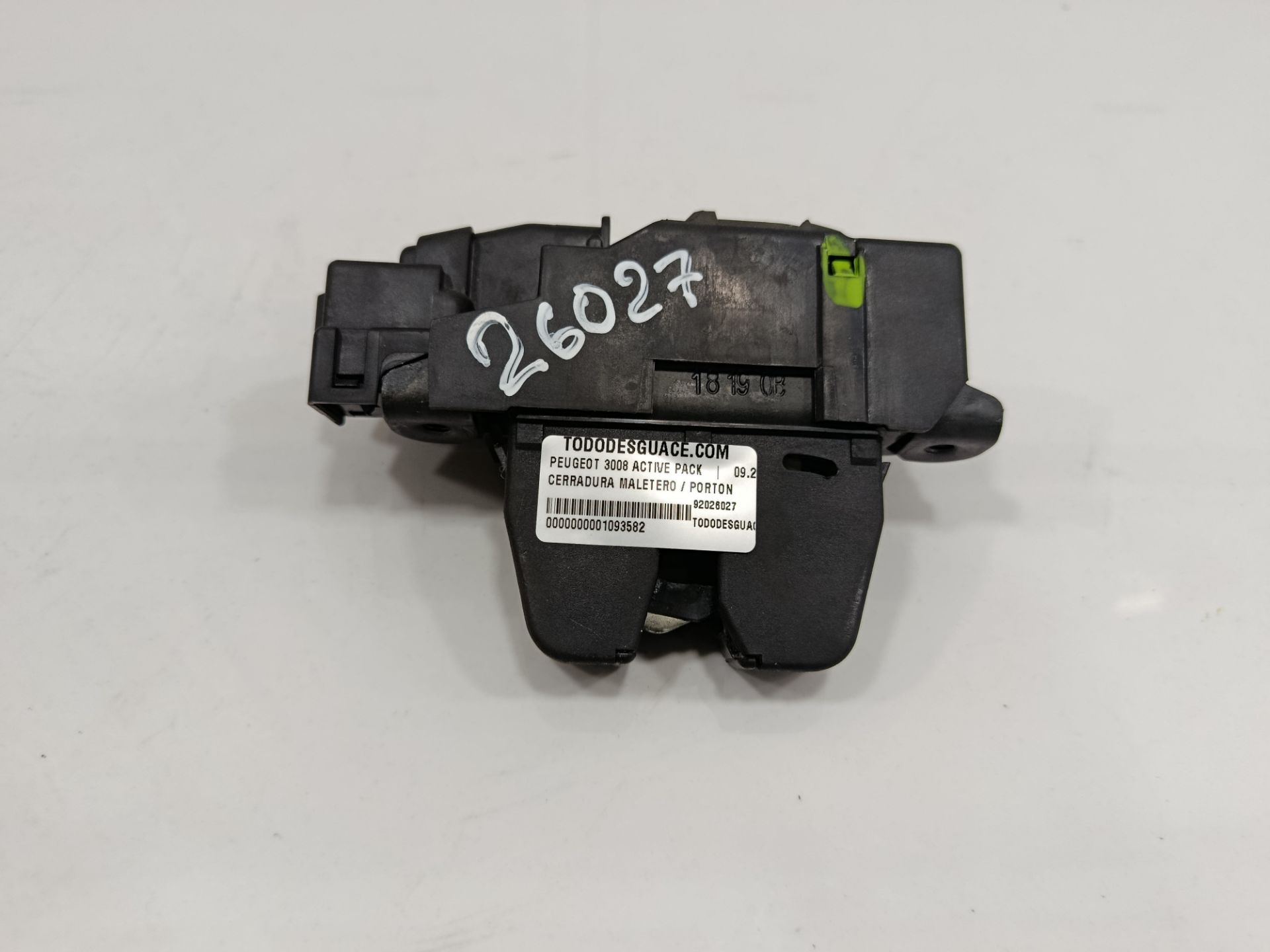 CERRADURA MALETERO / PORTON PEUGEOT 3008 ACTIVE PACK