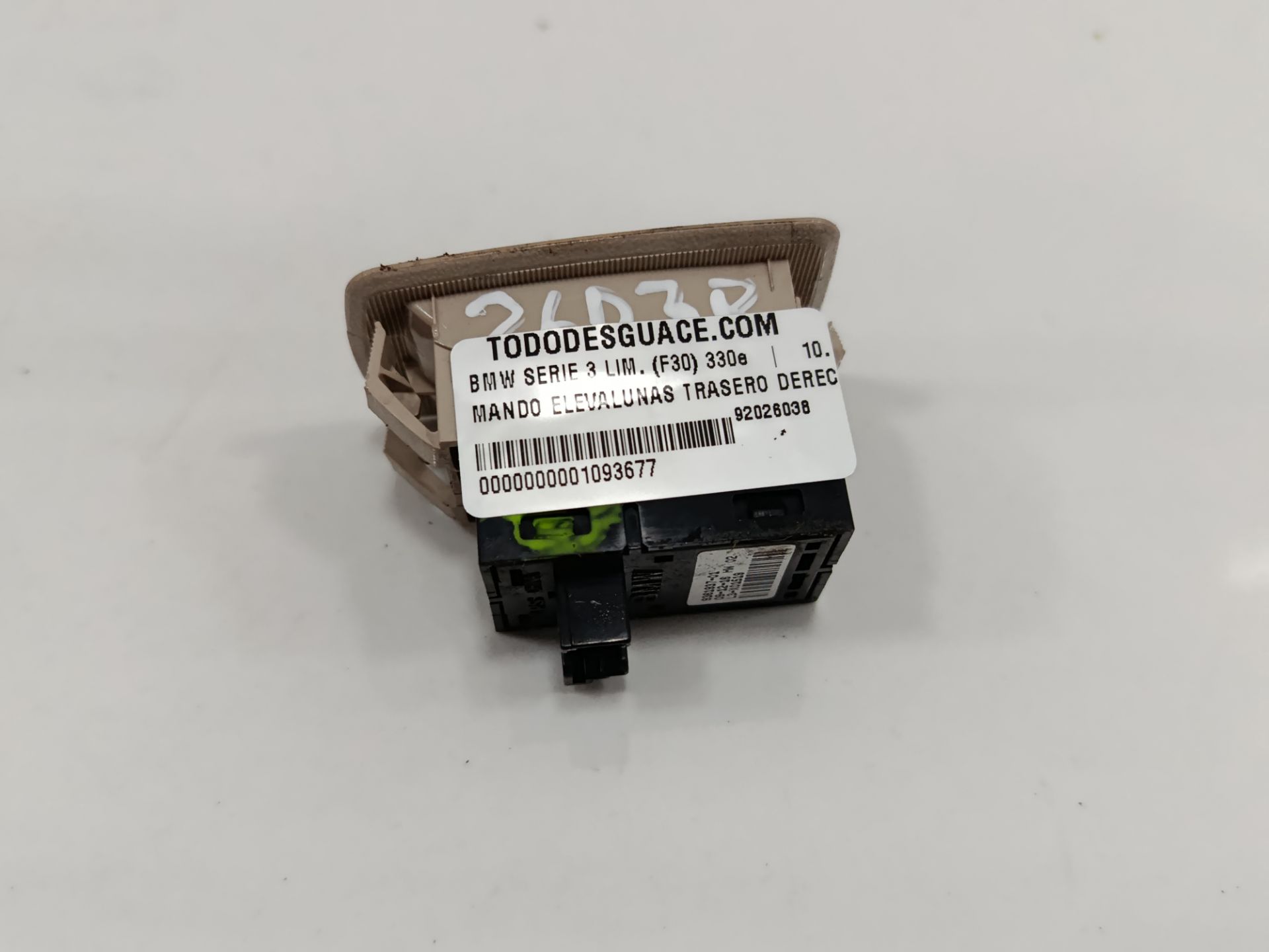 MANDO ELEVALUNAS TRASERO DERECHO BMW SERIE 3 LIM. (F30) 330e