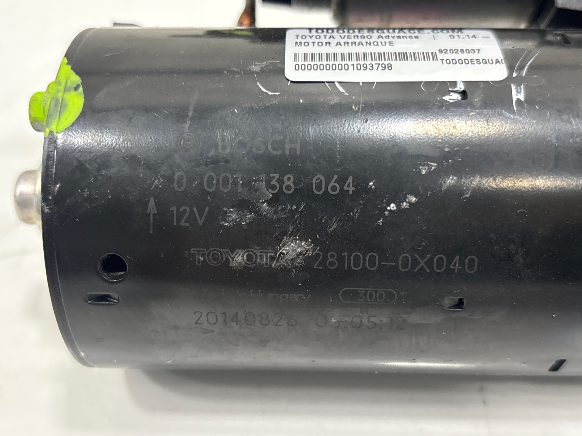 MOTOR ARRANQUE TOYOTA VERSO Advance