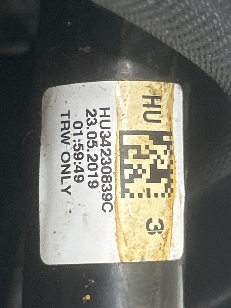 CINTURON SEGURIDAD TRASERO DERECHO PEUGEOT 3008 ACTIVE PACK
