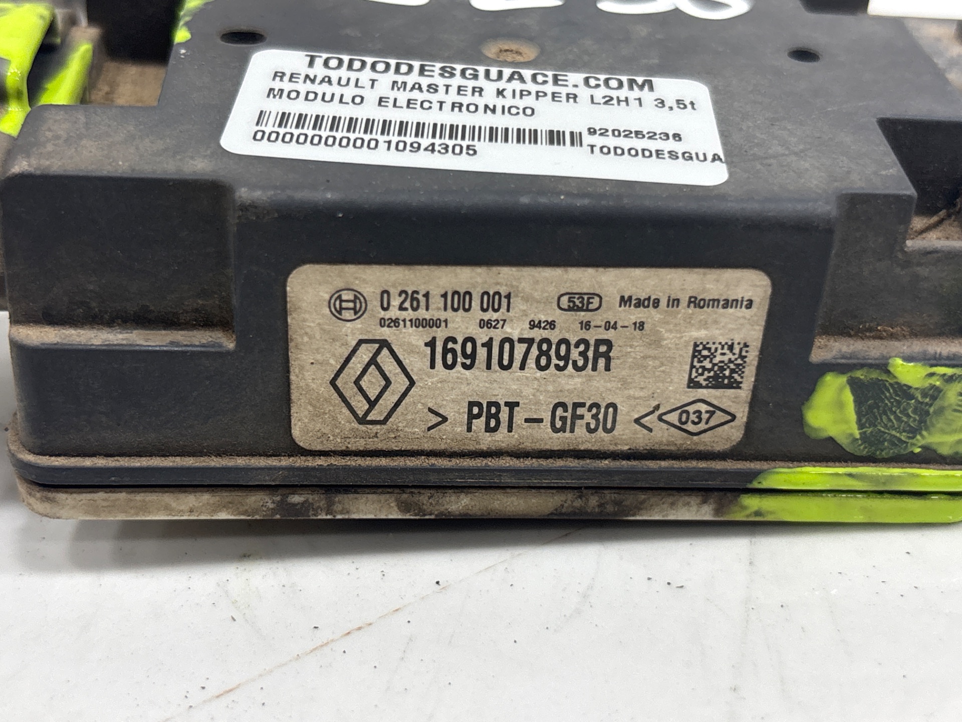MODULO ELECTRONICO RENAULT MASTER KIPPER L2H1 3,5t