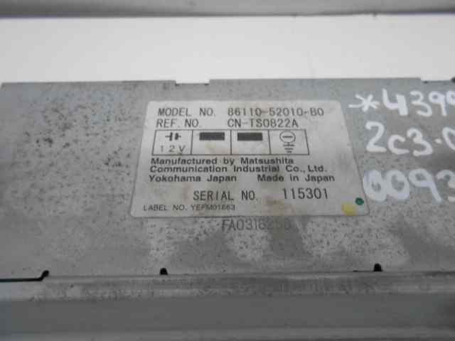 SISTEMA AUDIO / RADIO CD TOYOTA YARIS (NCP1/NLP1/SCP1) 1.3 Expo