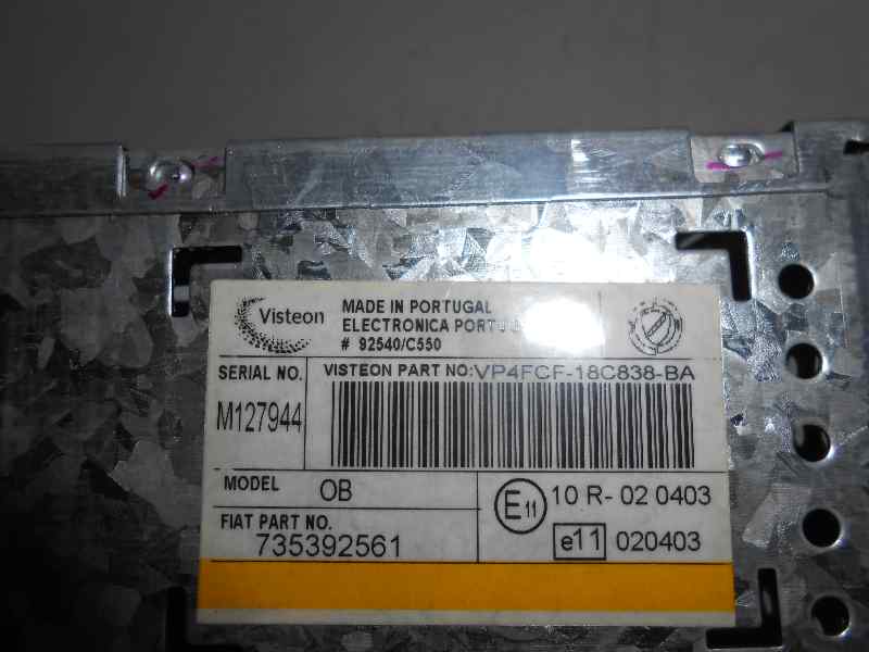 SISTEMA AUDIO / RADIO CD FIAT RECAMBIO ORIGINAL .