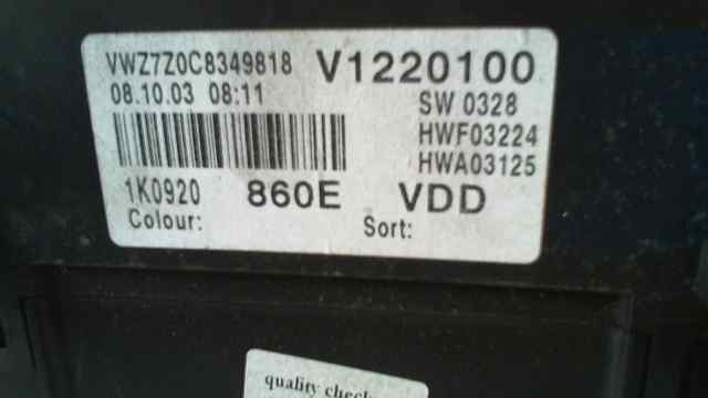 CUADRO INSTRUMENTOS VOLKSWAGEN GOLF V BERLINA (1K1) 1.4 16V