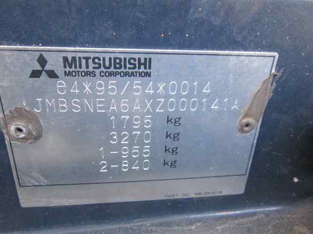 MITSUBISHI GALANT BERLINA (EA0) 2000 TD GLS (A) Motor 2,0 Ltr. - 66 kW Turbodiesel CAT