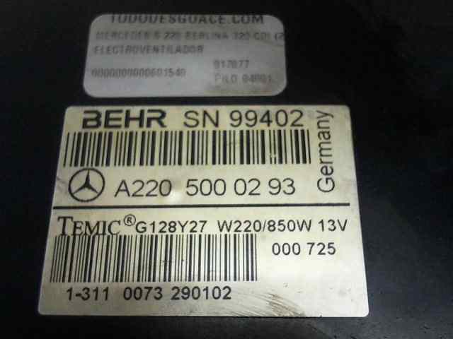 ELECTROVENTILADOR MERCEDES CLASE S (W220) BERLINA 320 CDI (220.026)