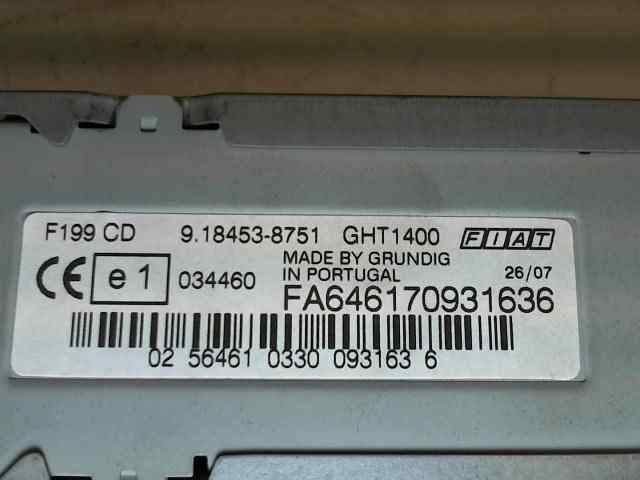 SISTEMA AUDIO / RADIO CD FIAT GRANDE PUNTO (199) 1.3 16V Multijet Active (55kW)