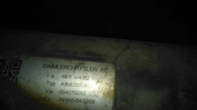 PUENTE TRASERO MERCEDES SPRINTERII CAJA CERRADA (DESDE 01.06) 309/311/313/315         CDI  (906.631/633/635/637)
