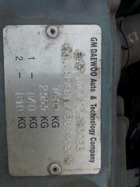 CHEVROLET KALOS 1.2 SE Motor 1,2 Ltr. - 53 kW CAT