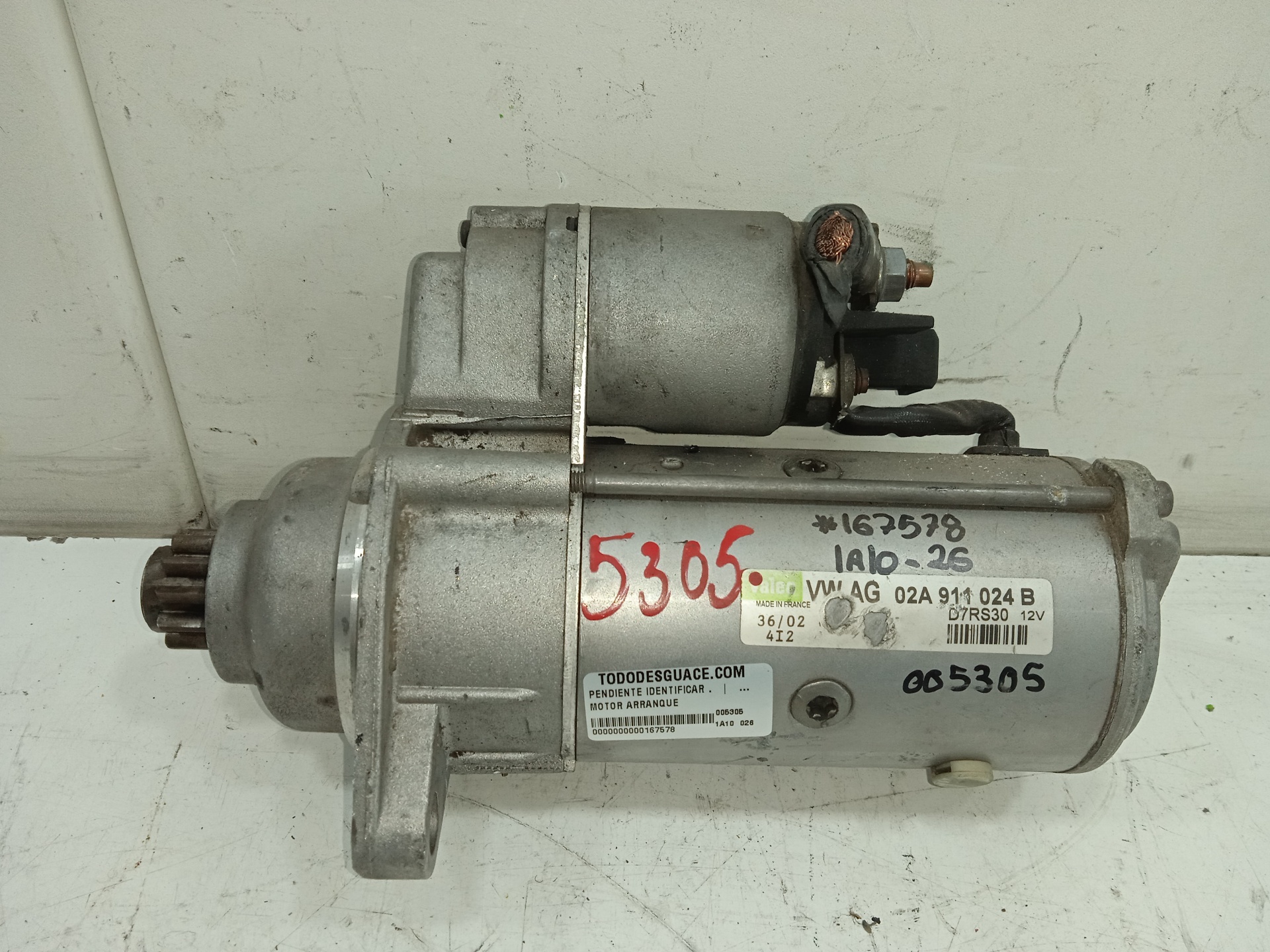 MOTOR ARRANQUE PENDIENTE IDENTIFICAR .