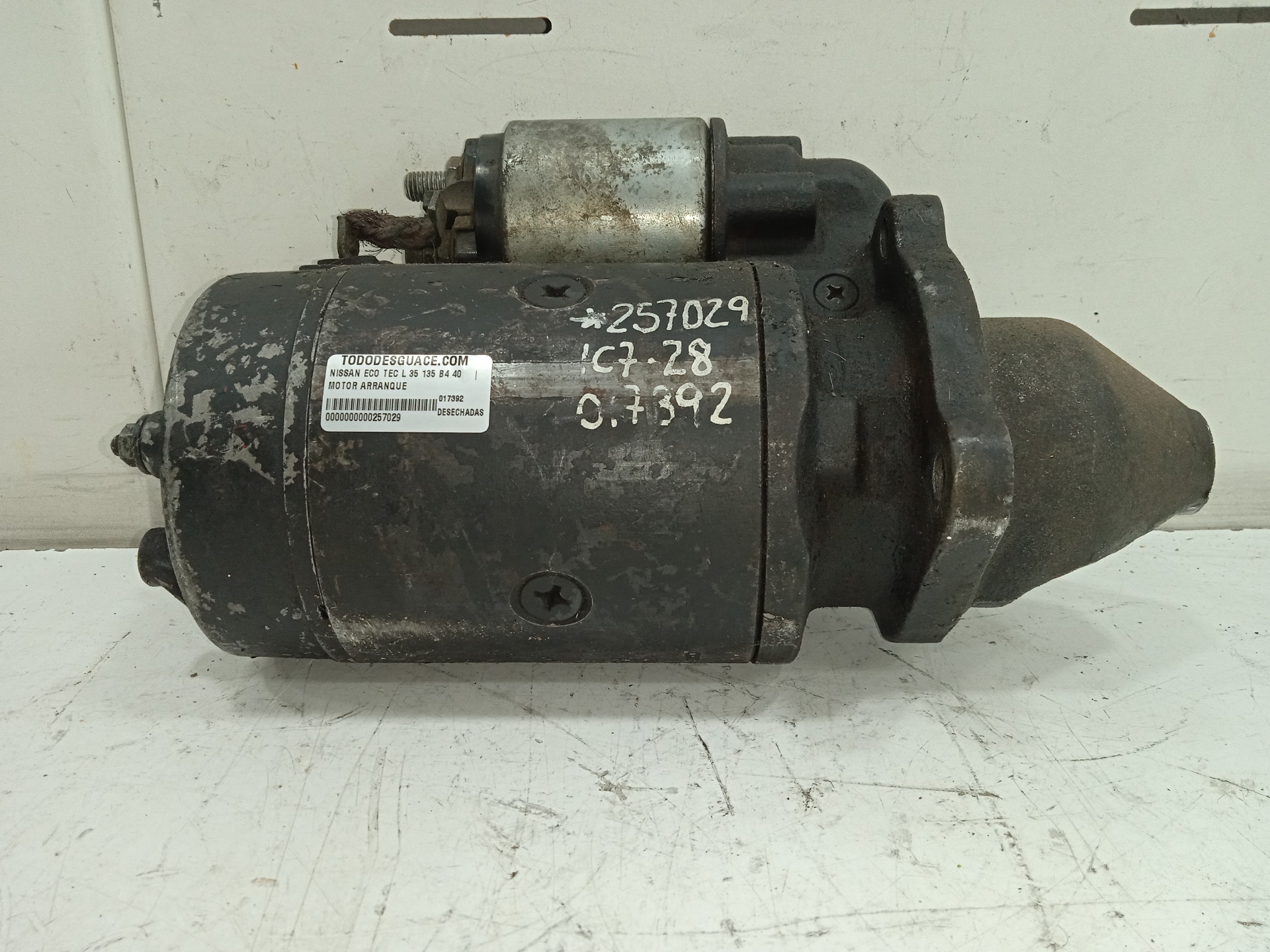 MOTOR ARRANQUE NISSAN ECO TEC L 35 135 B4.40 TURBO 5 VELOCIDADES
