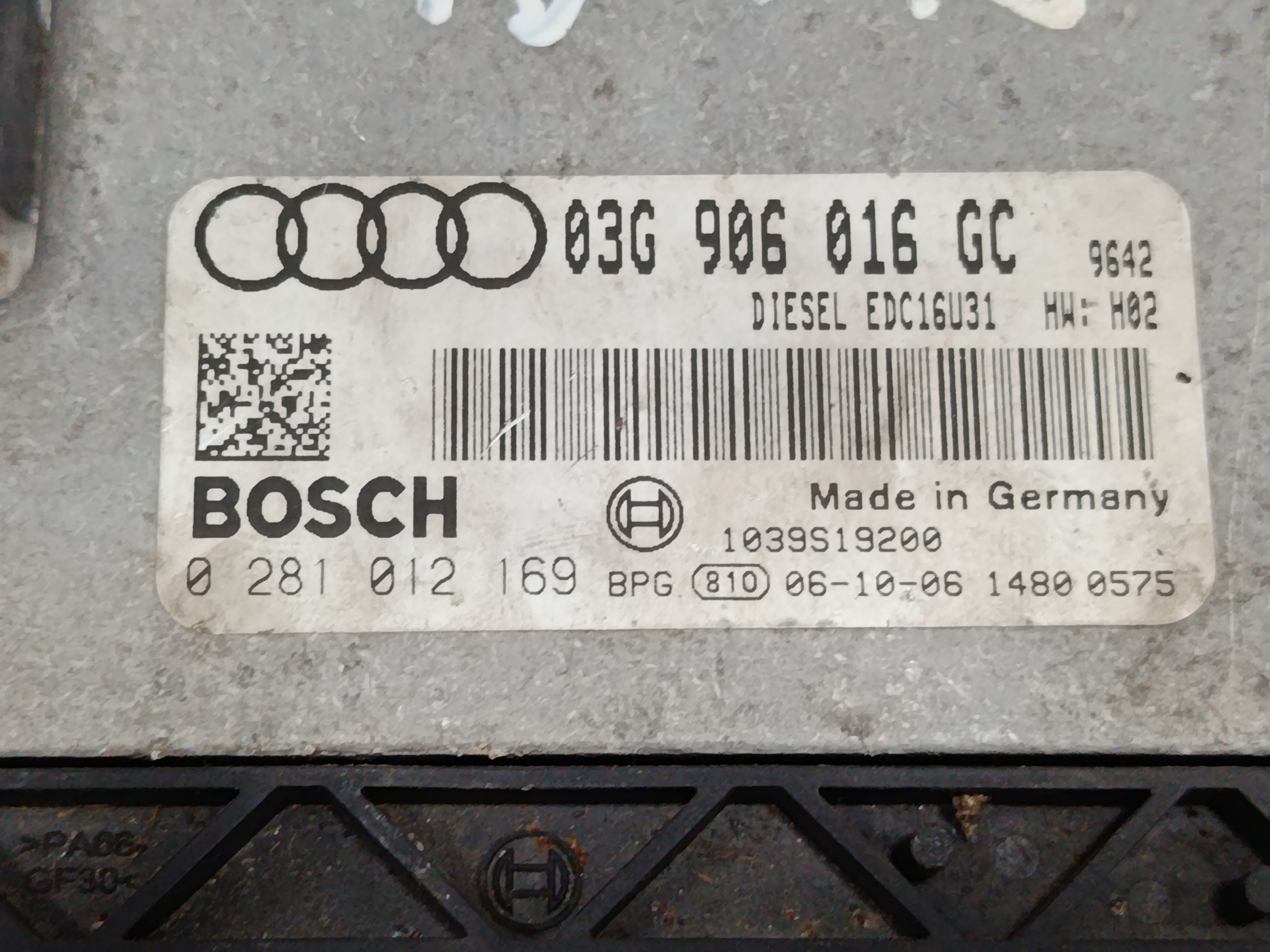 CENTRALITA MOTOR UCE AUDI A6 AVANT (4F5) 2.0 TDI