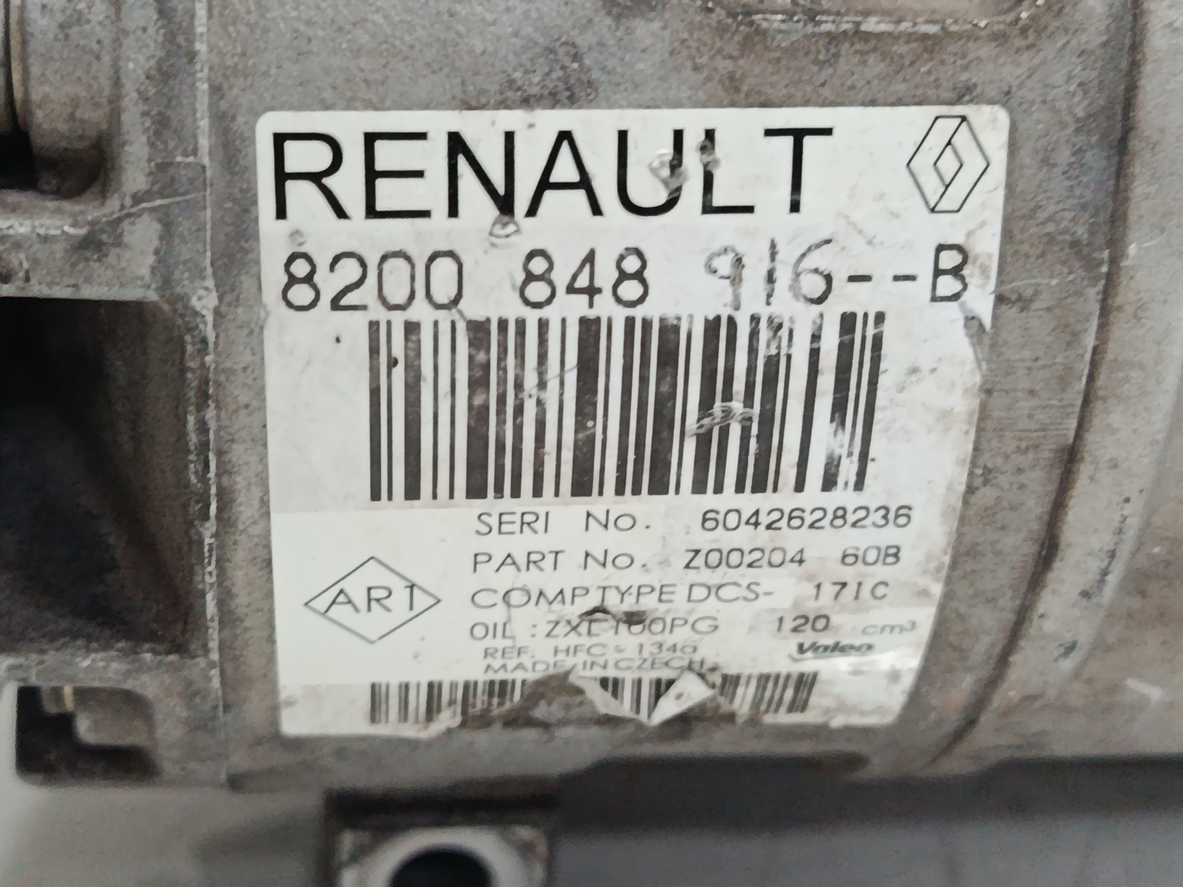 COMPRESOR AIRE ACONDICIONADO RENAULT MASTER KIPPER L2H1 3,5t
