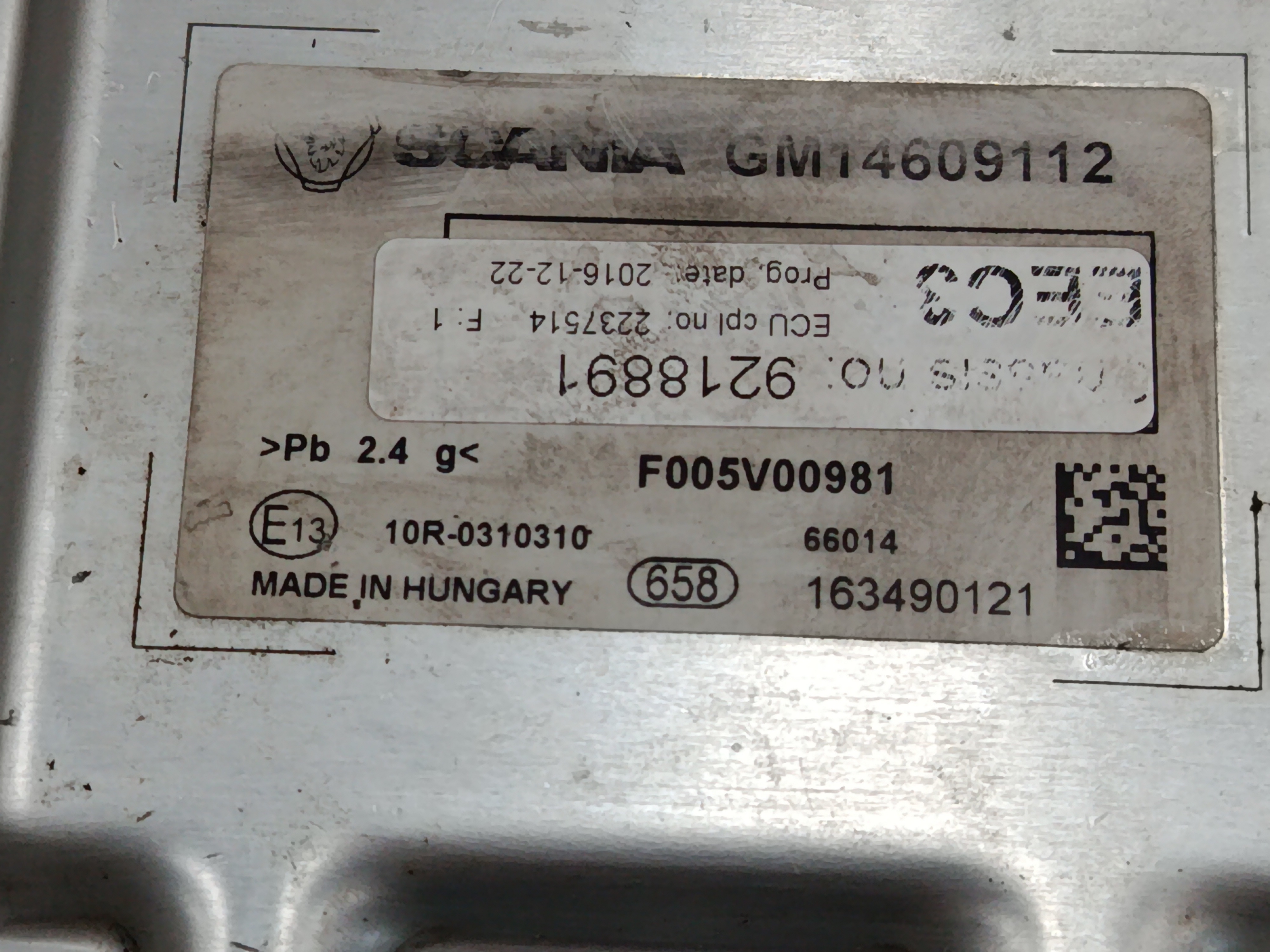 UNIDAD DE CONTROL SCANIA SERIE P/G/R (L-CLASE) FSa G450 (4x2) Corto CG 14