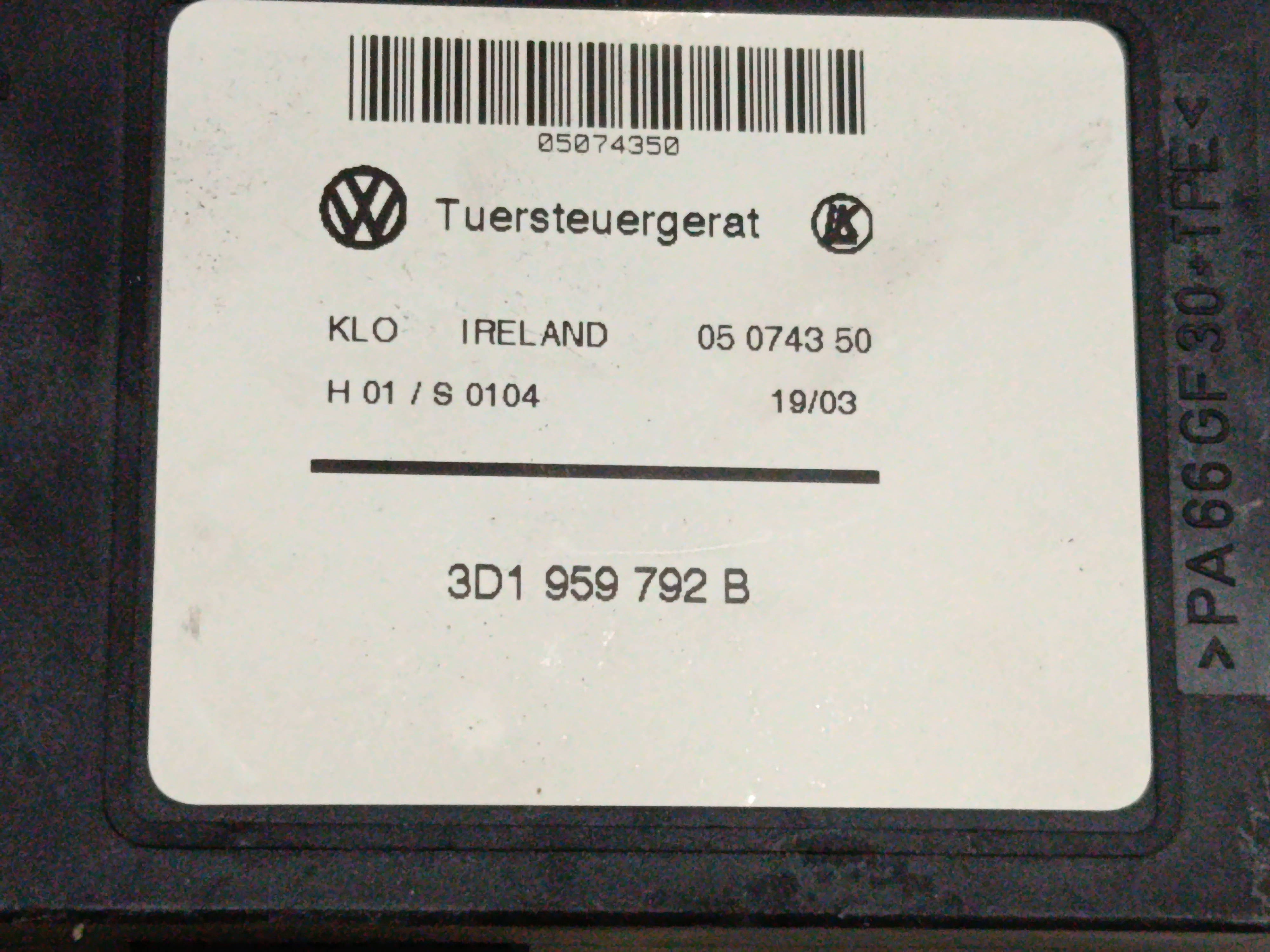 MOTOR ELEVALUNAS DELANTERO DERECHO VOLKSWAGEN TOUAREG (7LA) TDI V10