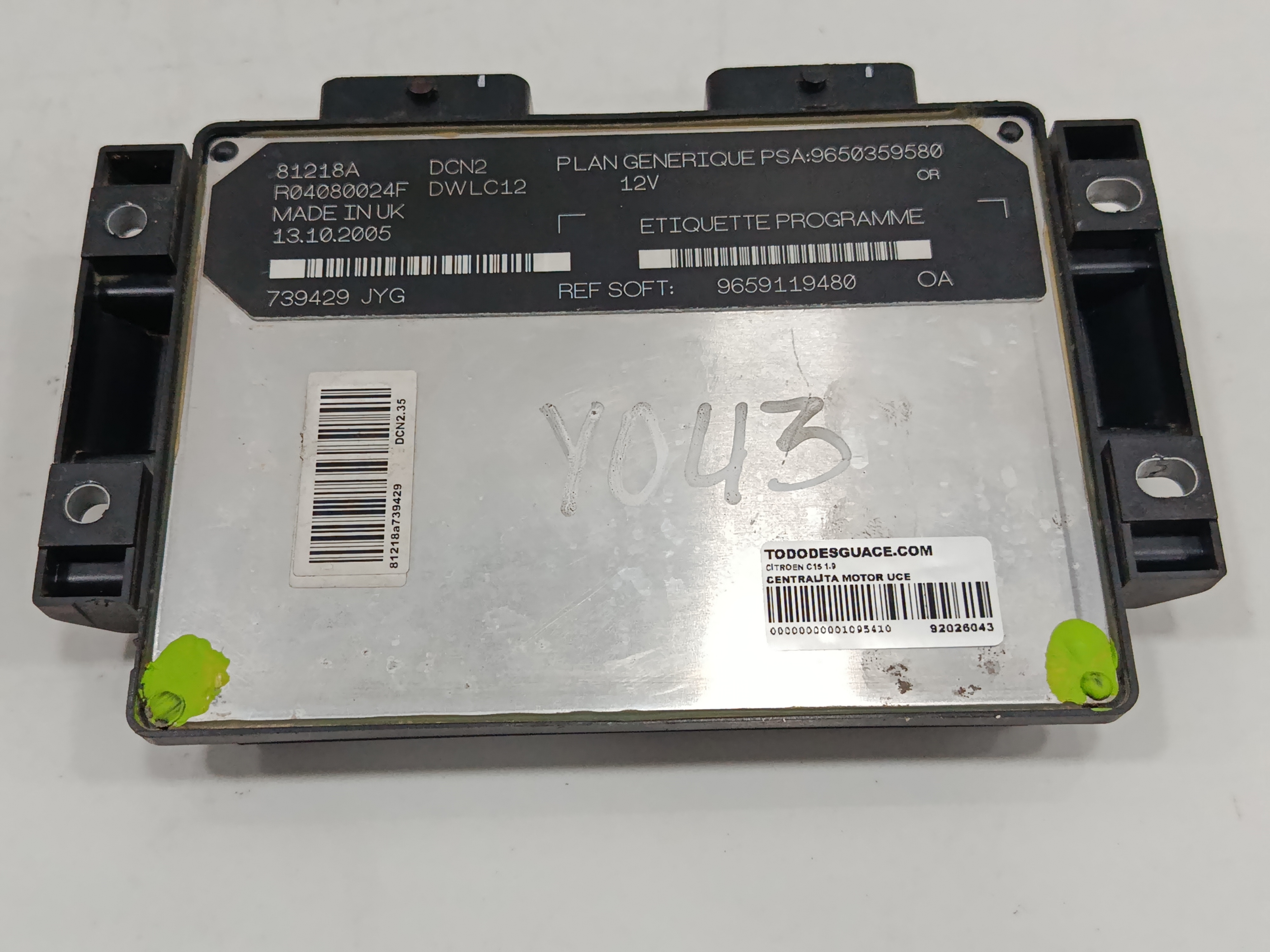 CENTRALITA MOTOR UCE CITROEN C15 1.9