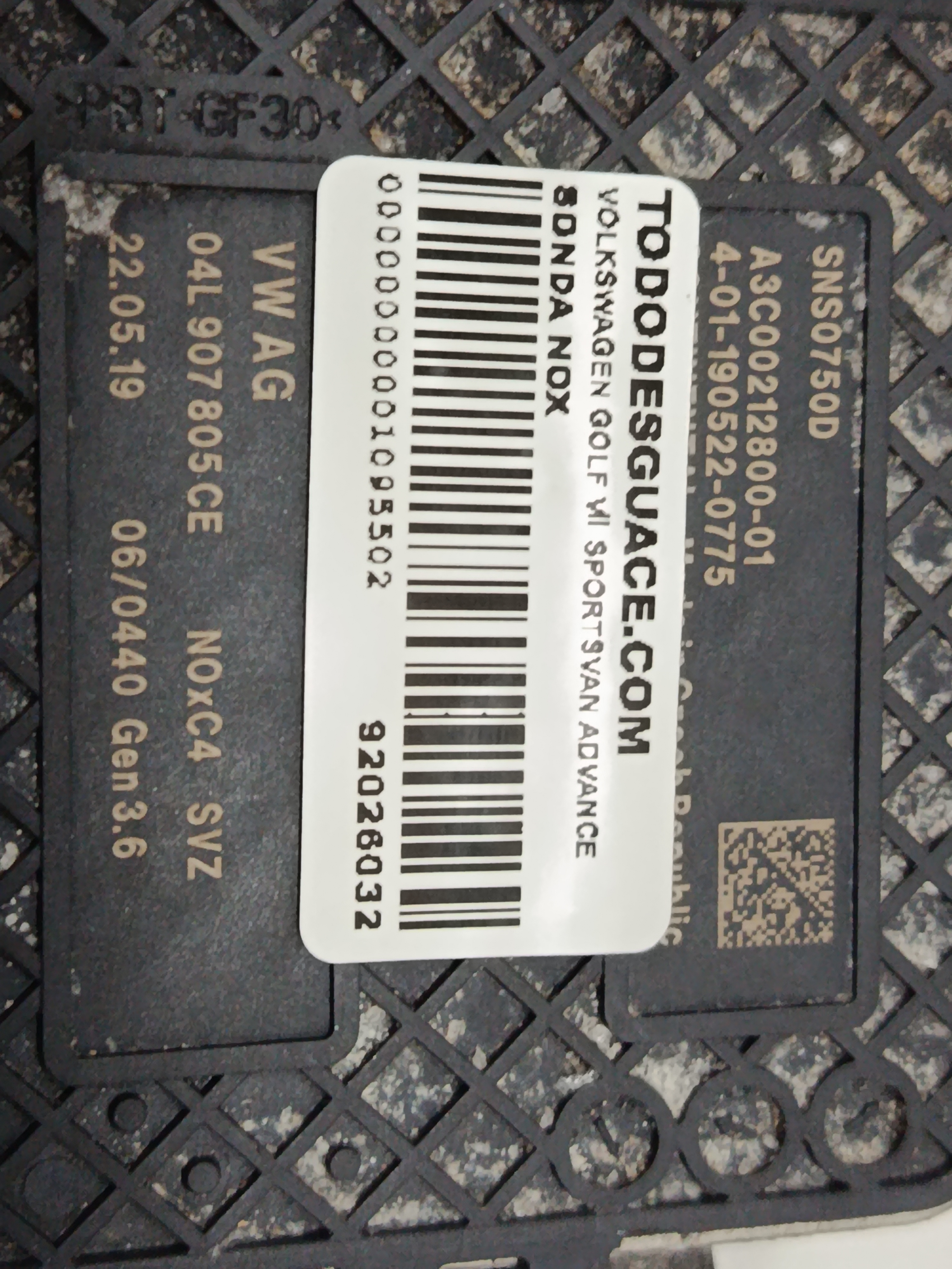 SONDA NOX VOLKSWAGEN GOLF VII SPORTSVAN Advance