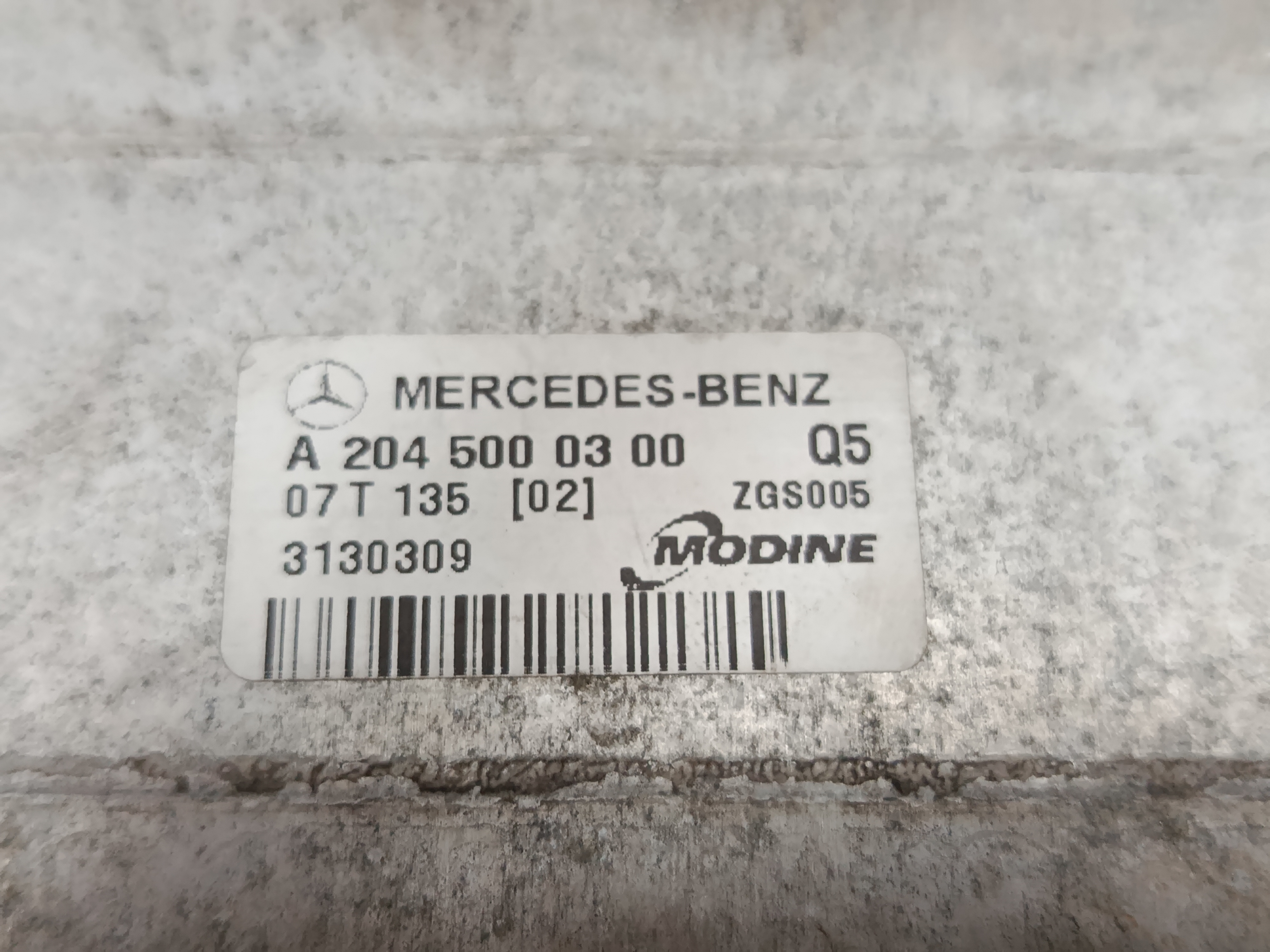 INTERCOOLER MERCEDES CLASE C (W204) BERLINA 2.1 CDI CAT