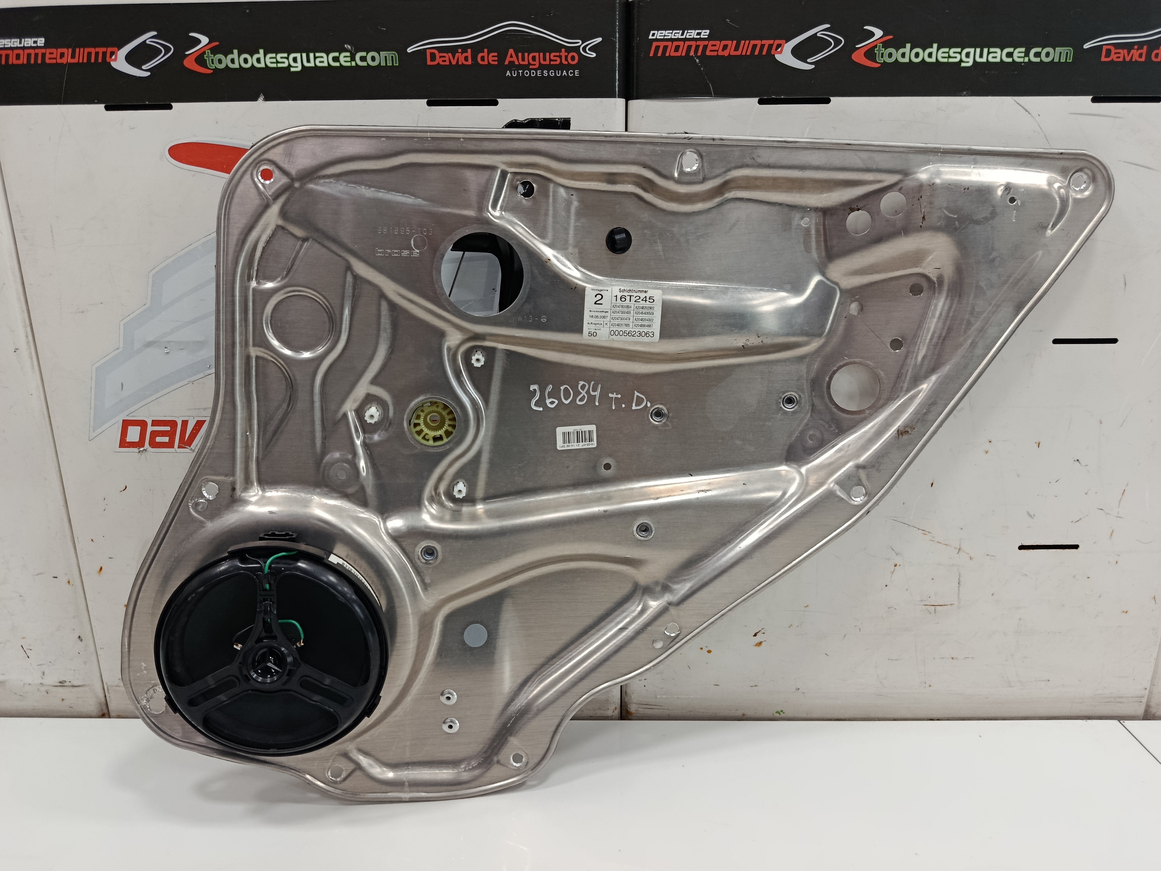 ELEVALUNAS TRASERO DERECHO MERCEDES CLASE C (W204) BERLINA 2.1 CDI CAT
