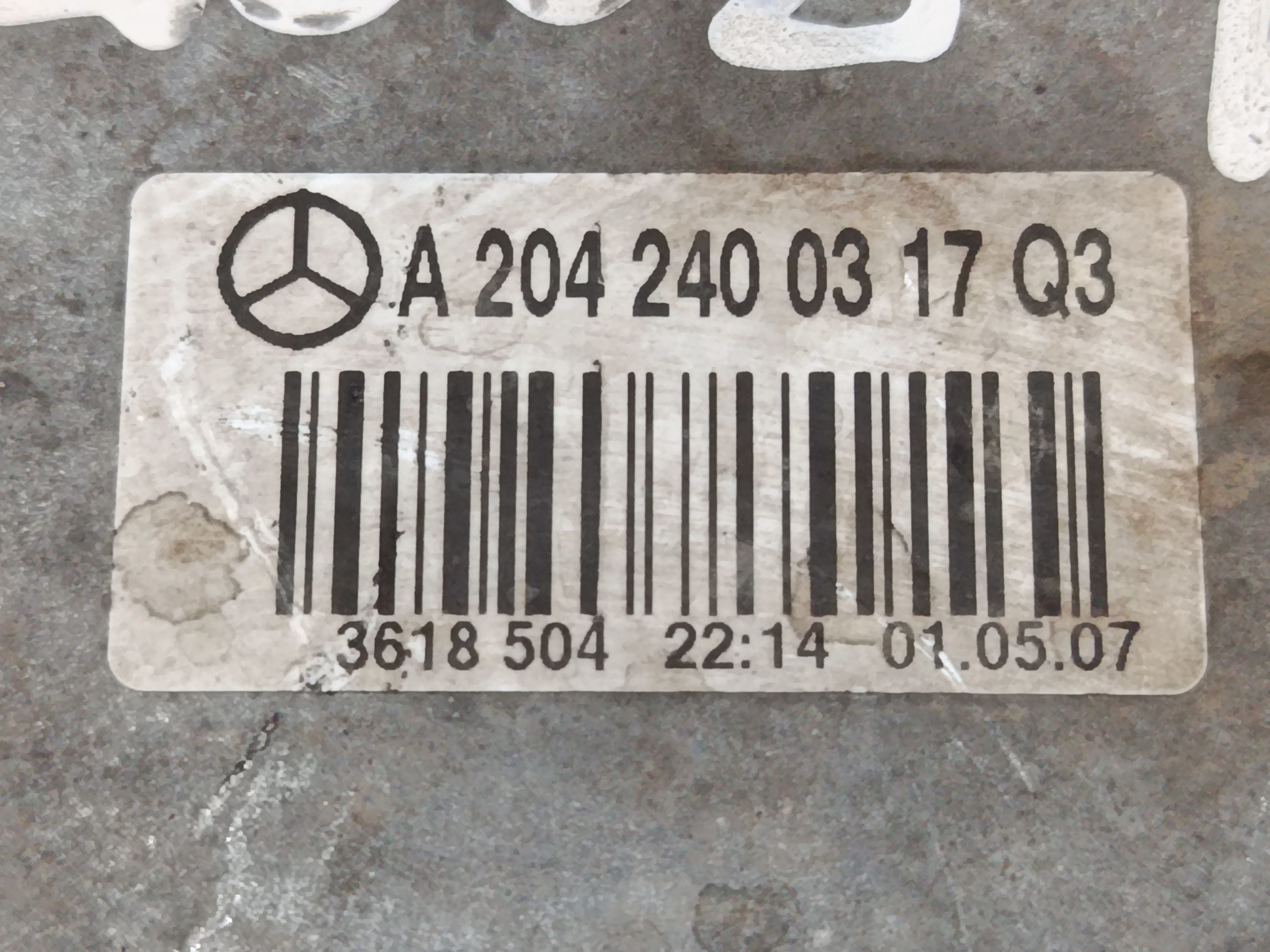 TACO MOTOR MERCEDES CLASE C (W204) BERLINA 2.1 CDI CAT