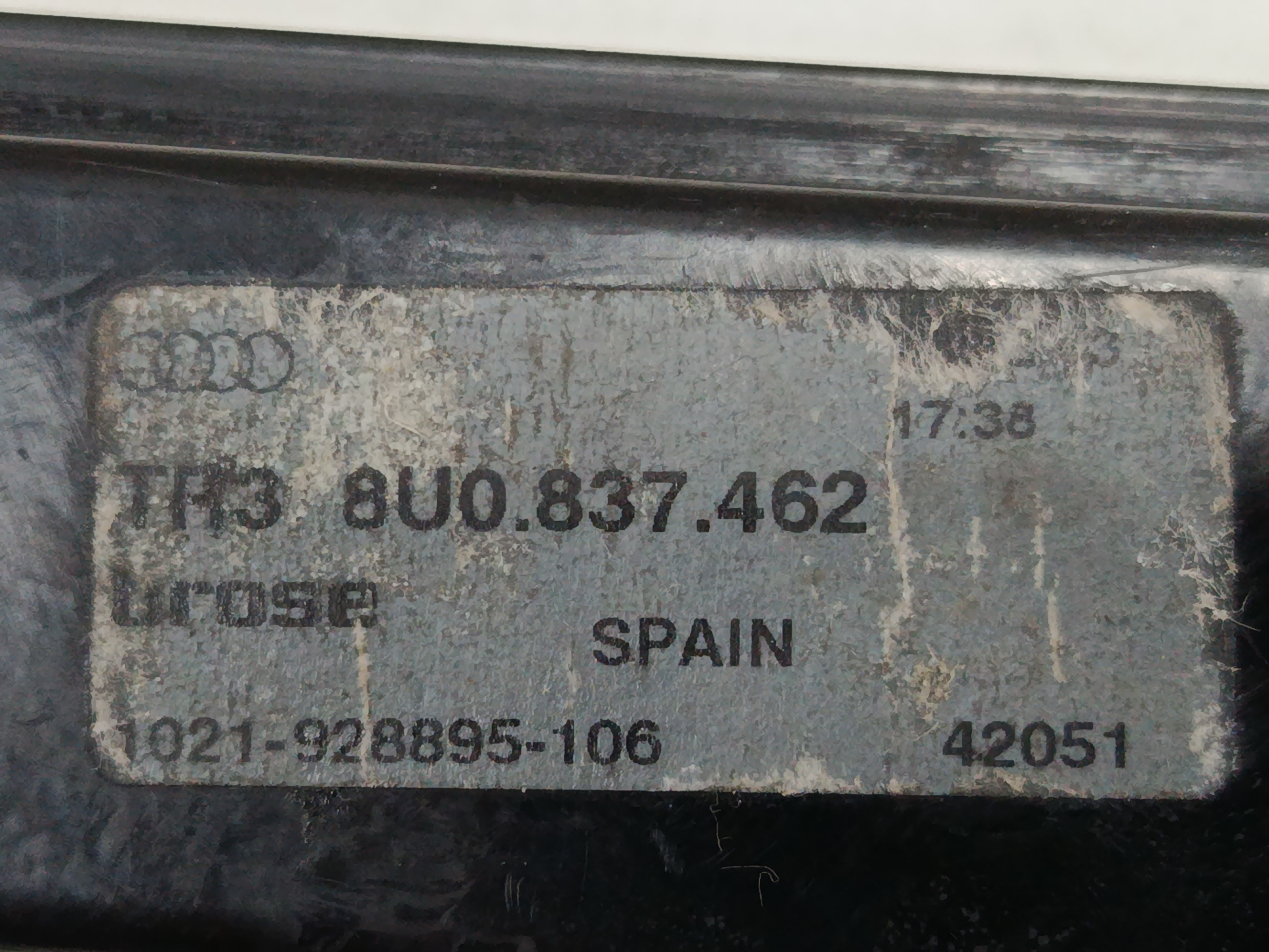 ELEVALUNAS DELANTERO DERECHO AUDI Q3 (8U) 2.0 TDI (103kW) Advance