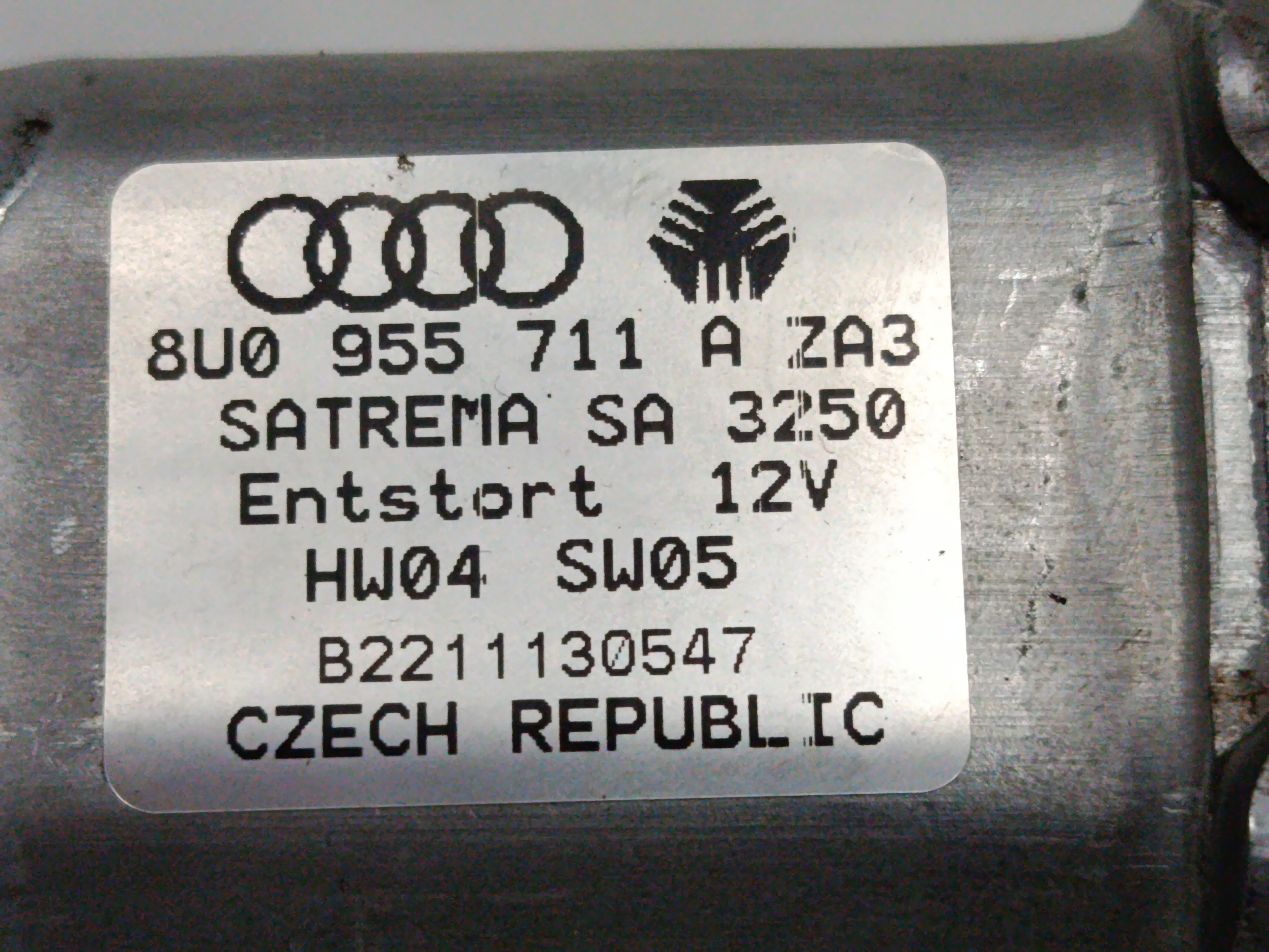 MOTOR LIMPIA TRASERO AUDI Q3 (8U) 2.0 TDI (103kW) Advance